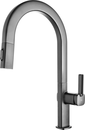 Canadá Black Gun Metal Kitchen Mixer Tap, main product view