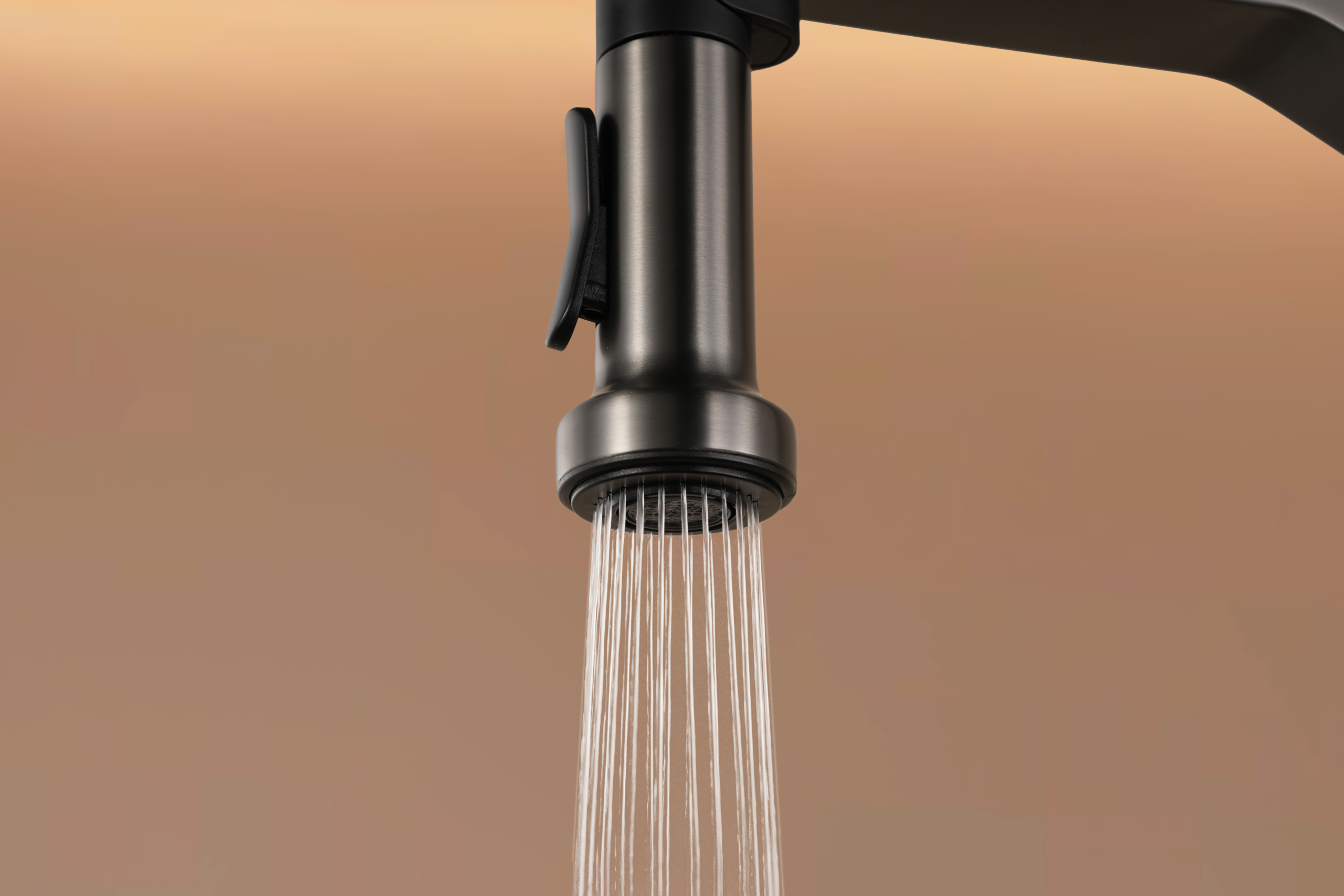 Veneto Black Gun Metal Kitchen Mixer Tap, view 3