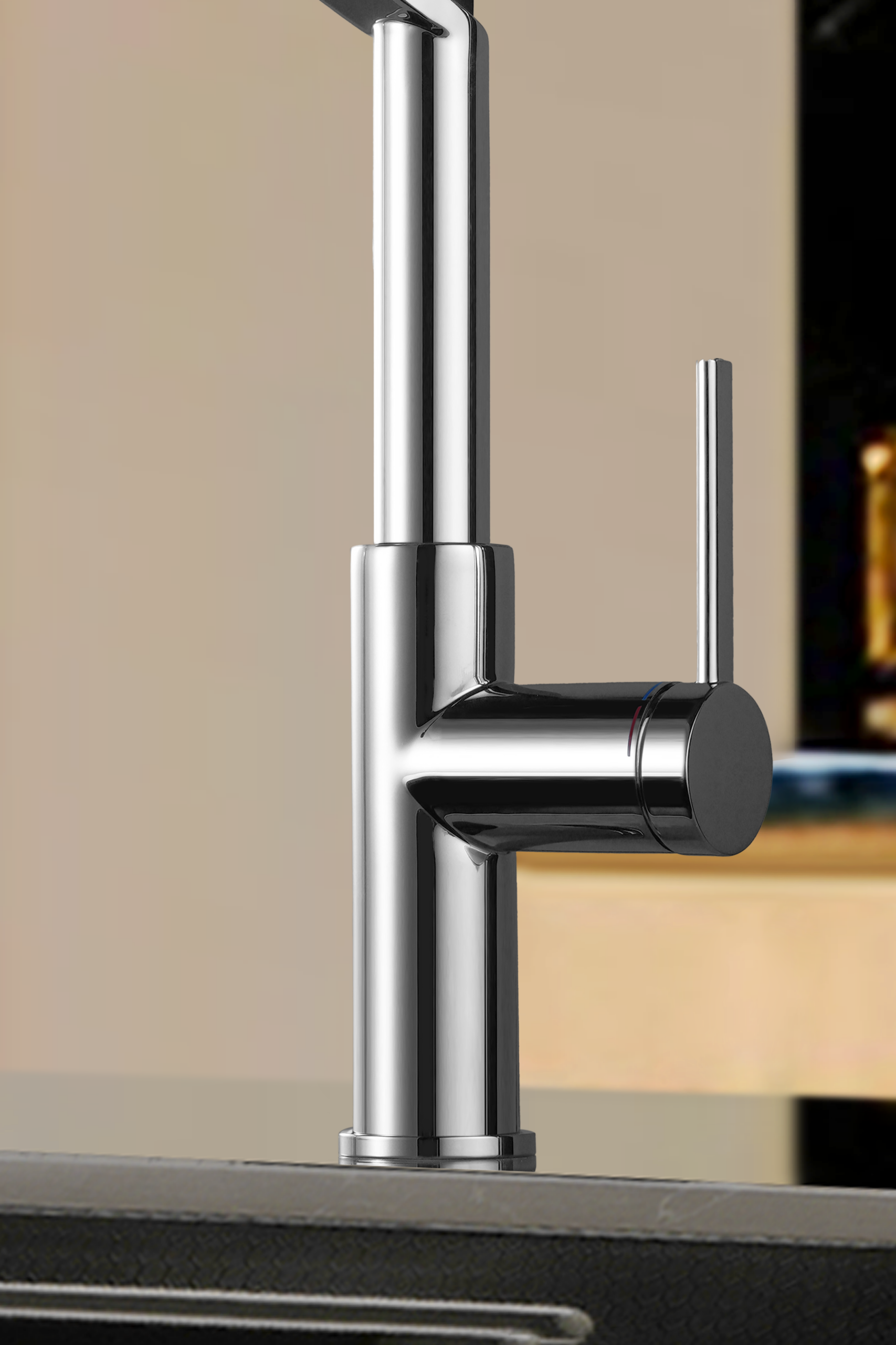 Veneto Chrome Kitchen Mixer Tap, view 2