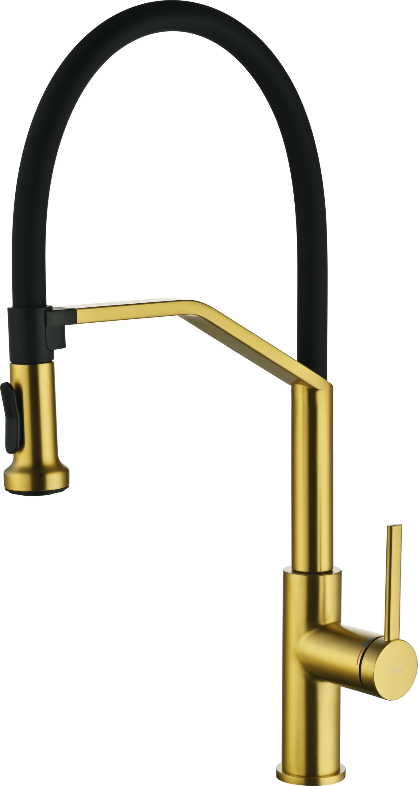 Veneto Brushed Gold Kitchen Mixer Tap, main product view