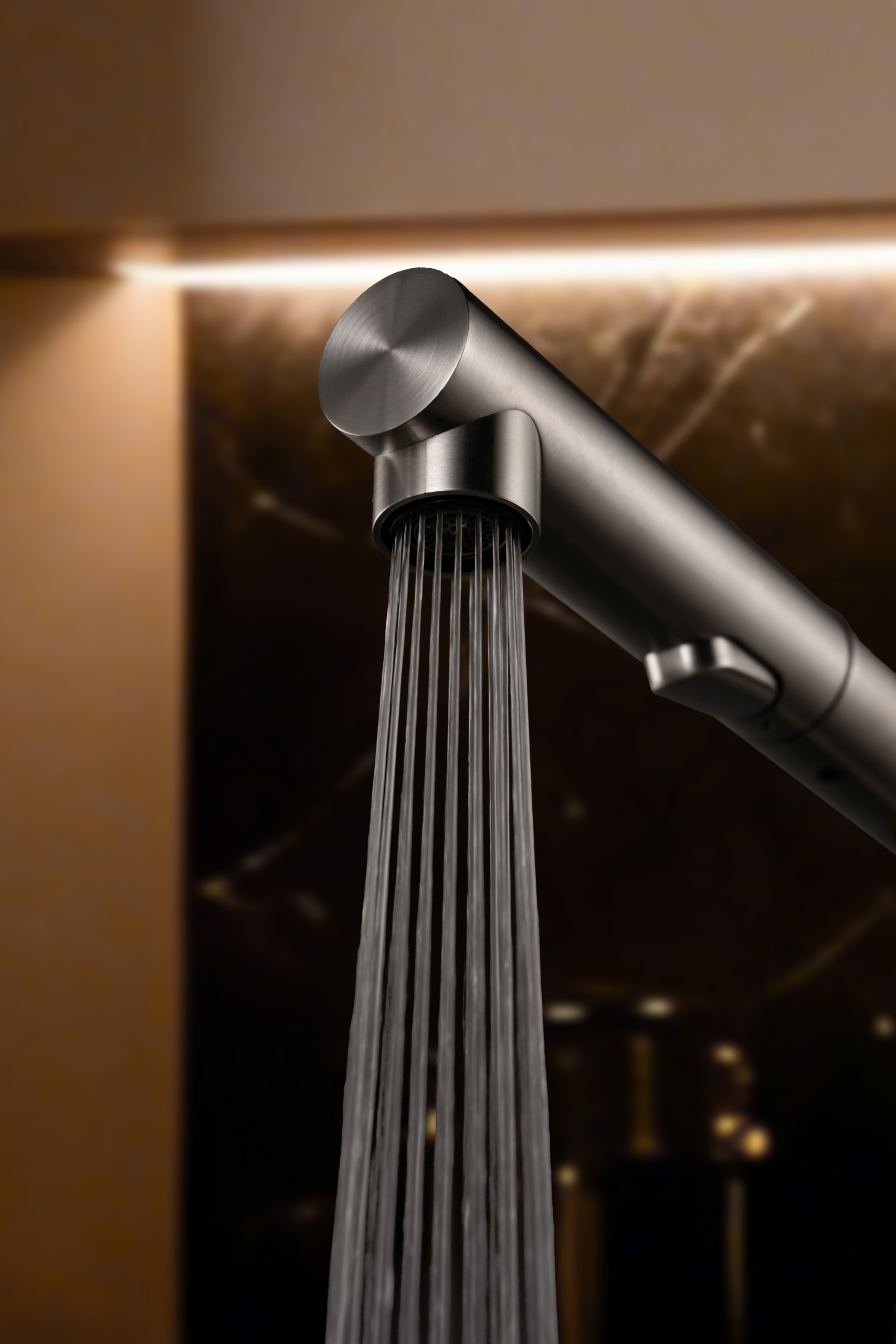 Oporto Stainless Steel Kitchen Mixer Tap, view 4