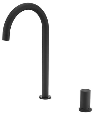 Matte Black Kitchen Faucet Modern Minimalist Design, view 2