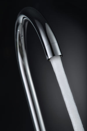 Lyon Chrome Kitchen Faucet Modern Design, detail view