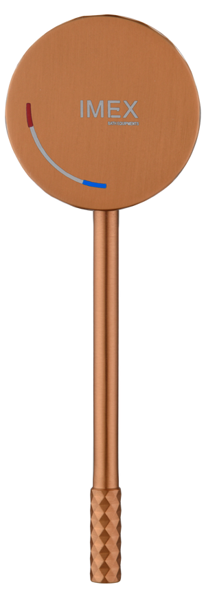Genova Brushed Rose Gold Basin Faucet Single Lever, detail view