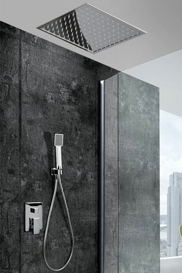 Chrome Single-Lever Built-In Shower Set Wales Series, view 2