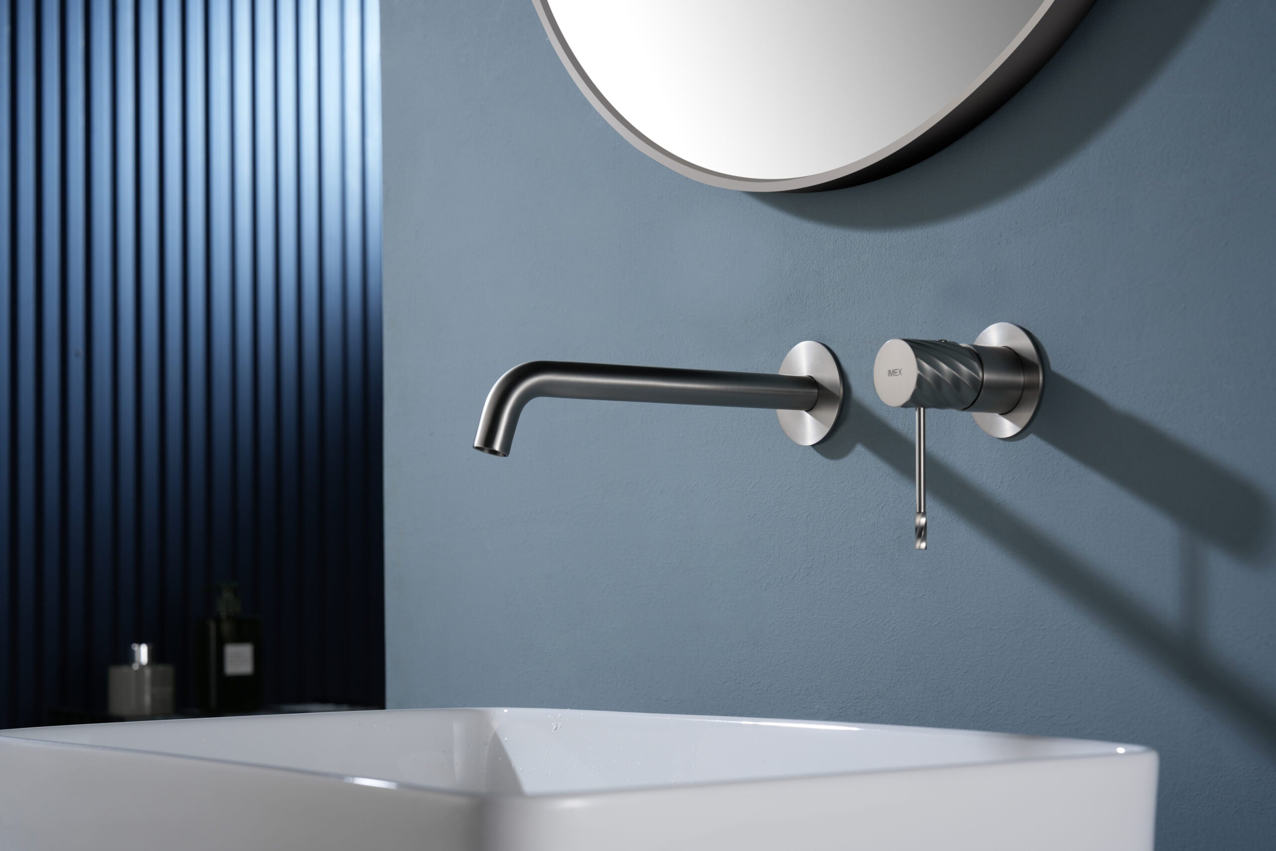 Bless Brushed Nickel Concealed Single Lever Basin Mixer, view 4
