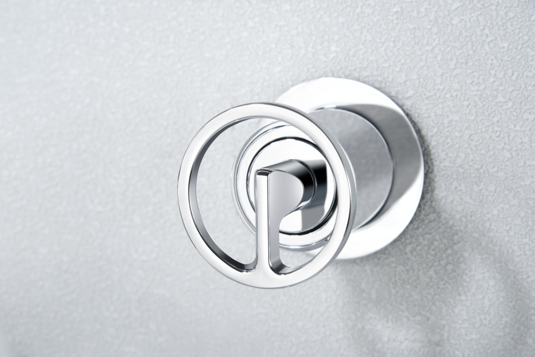 Olimpo Chrome Single-Lever Built-In Sink Faucet, detail view