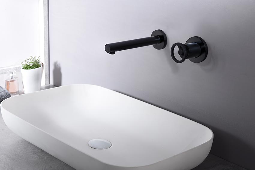 Matte Black Built-in Sink Mixer Faucet, view 7