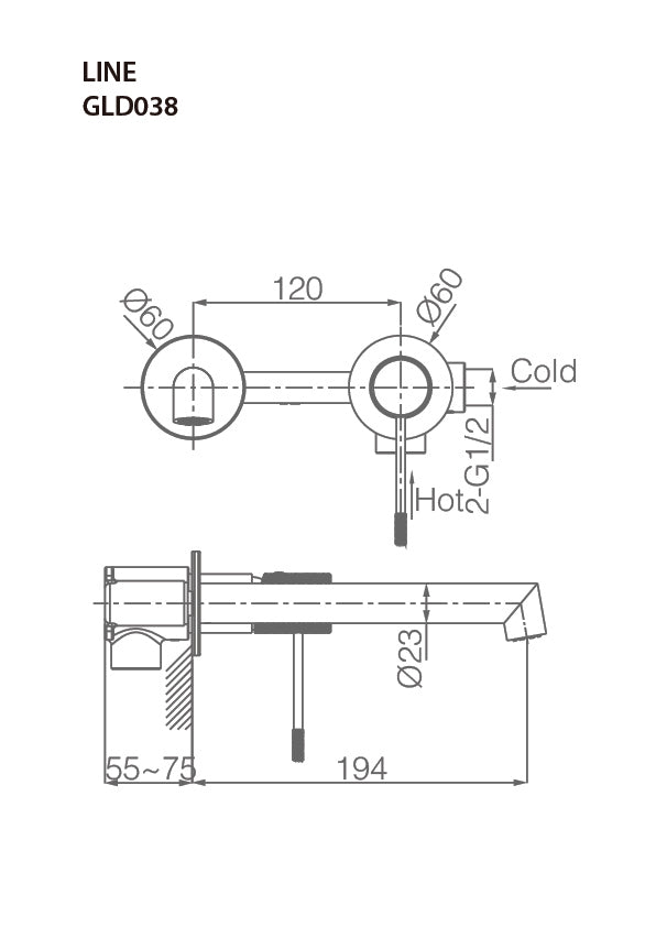 Champagne Gray Recessed Sink Mixer Single Lever Faucet, view 4