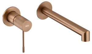 Brushed Rose Gold Built-in Basin Faucet Modern Single Lever, view 2