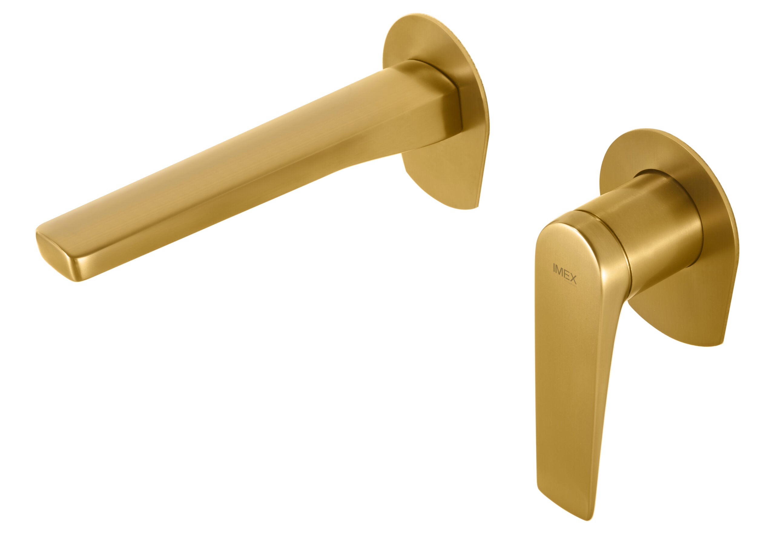 Brushed Gold Built-in Sink Mixer Faucet Modern Design, view 2