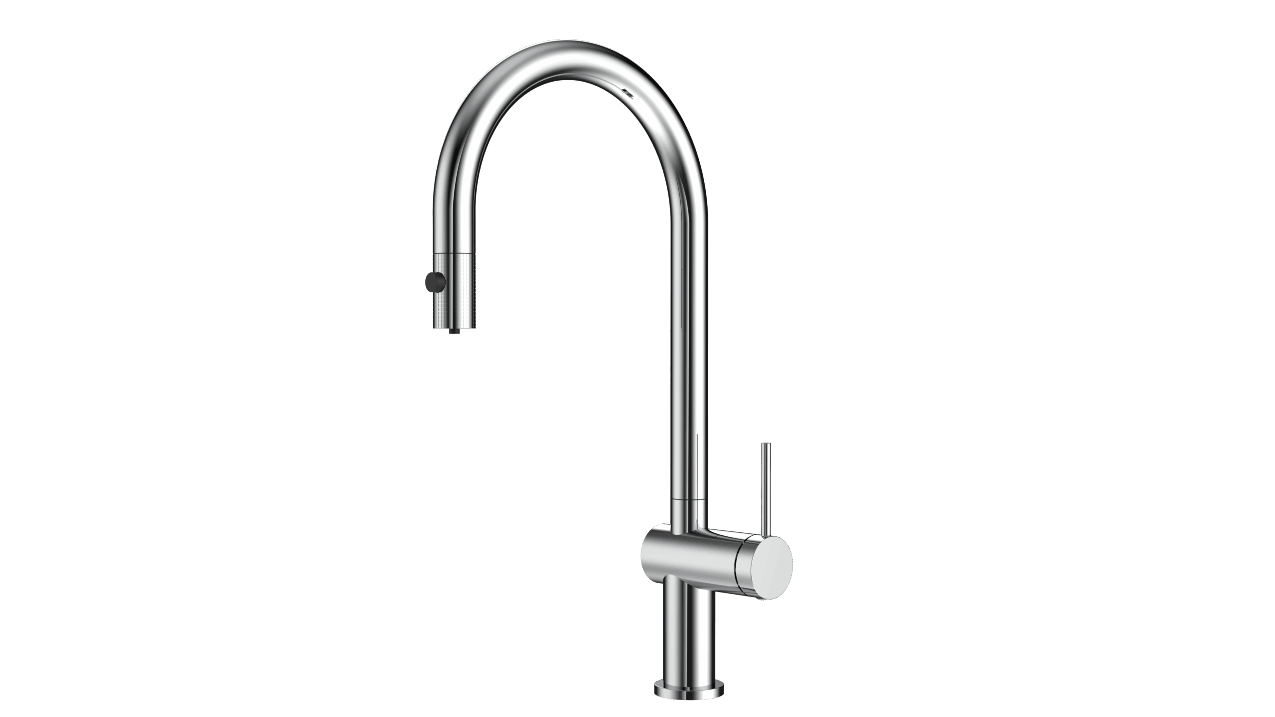 Lazio Chrome Pull Out Kitchen Mixer with Reverse Osmosis Outlet, main product view