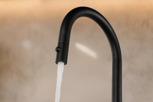 Lazio Matte Black Pull Out Kitchen Mixer with Reverse Osmosis Outlet, view 4