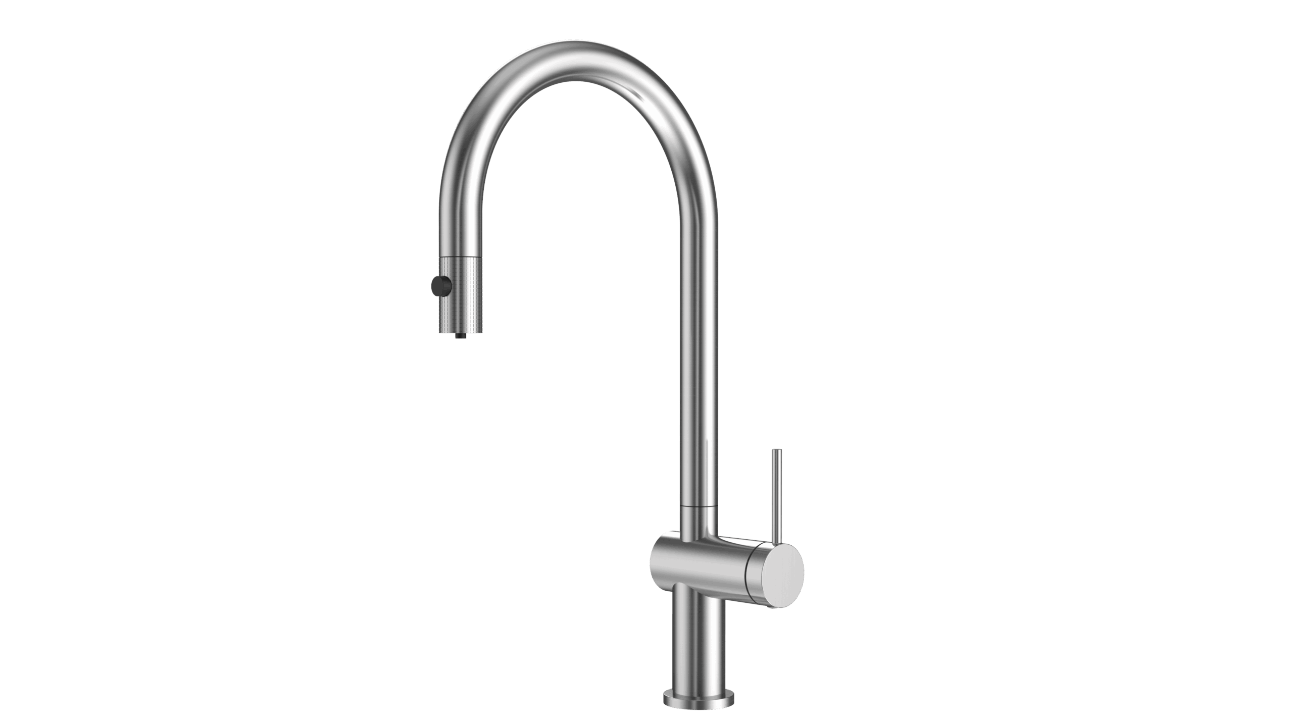 Brushed Nickel Pull Out Kitchen Mixer with Reverse Osmosis Outlet, main product view