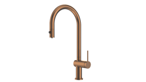 Brushed Rose Gold Pull Out Kitchen Mixer with Reverse Osmosis Outlet, main product view