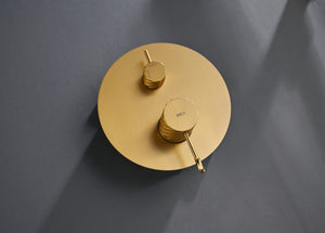 Bless Brushed Gold Concealed Single Lever Shower Set, view 3