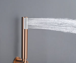 Bless Brushed Rose Gold Concealed Single Lever Shower Set, view 4