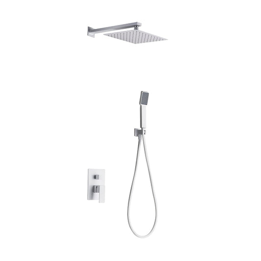 Conjunto De Ducha Empotrado Monomando Dubín Blanco Mate - Shower Set