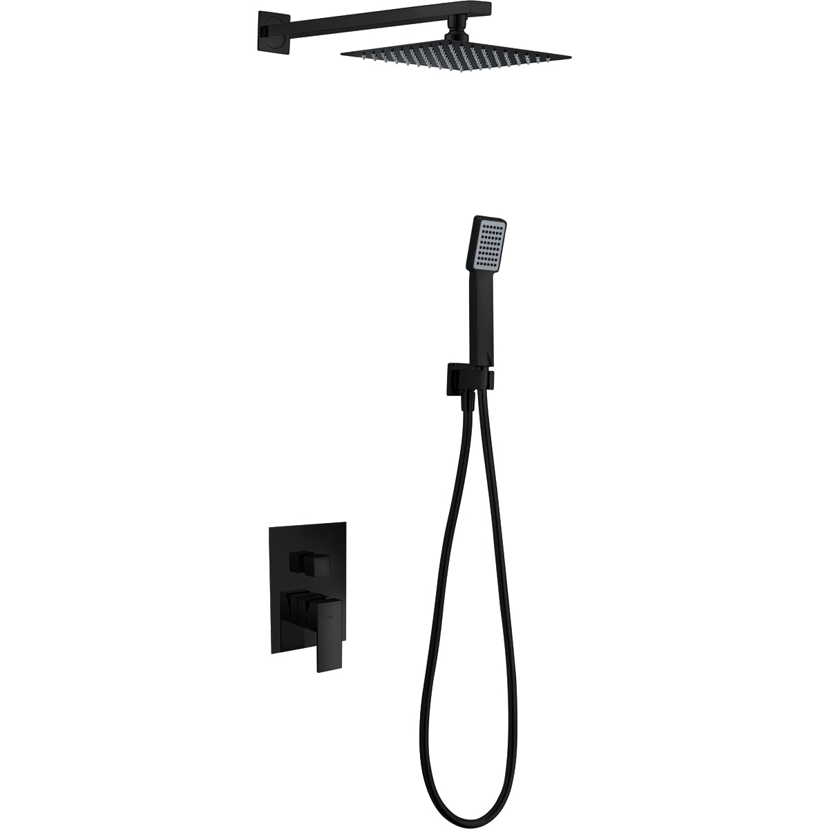 Conjunto De Ducha Empotrado Monomando Dubín Negro Mate - Shower Set