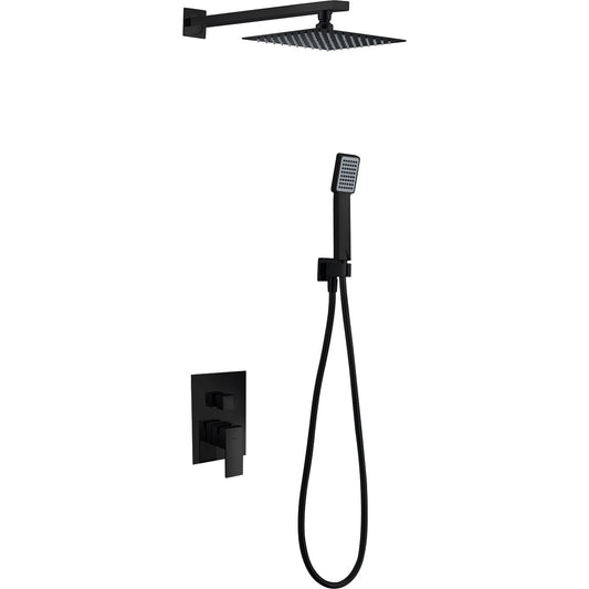 Conjunto De Ducha Empotrado Monomando Dubín Negro Mate - Shower Set