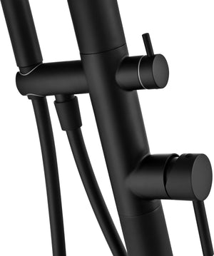 Florida Matte Black Steel Pool Shower Tap in 316 Stainless Steel, view 3