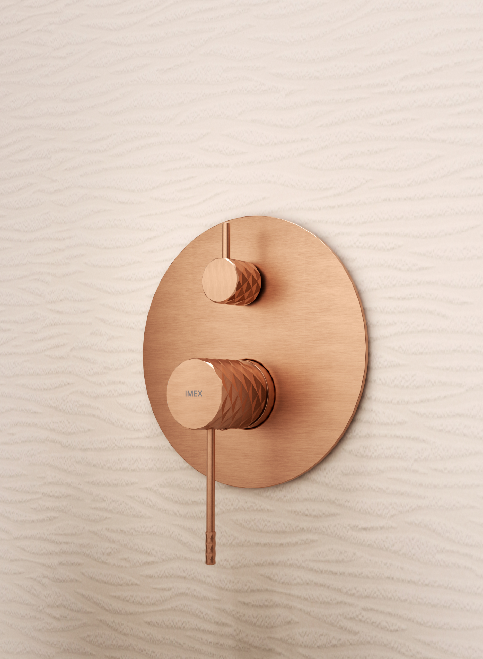 Génova Brushed Gold Concealed Single Lever Shower Set, view 4