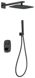 Conjunto De Ducha Empotrado Termostático Hidra Negro Mate - Shower Set