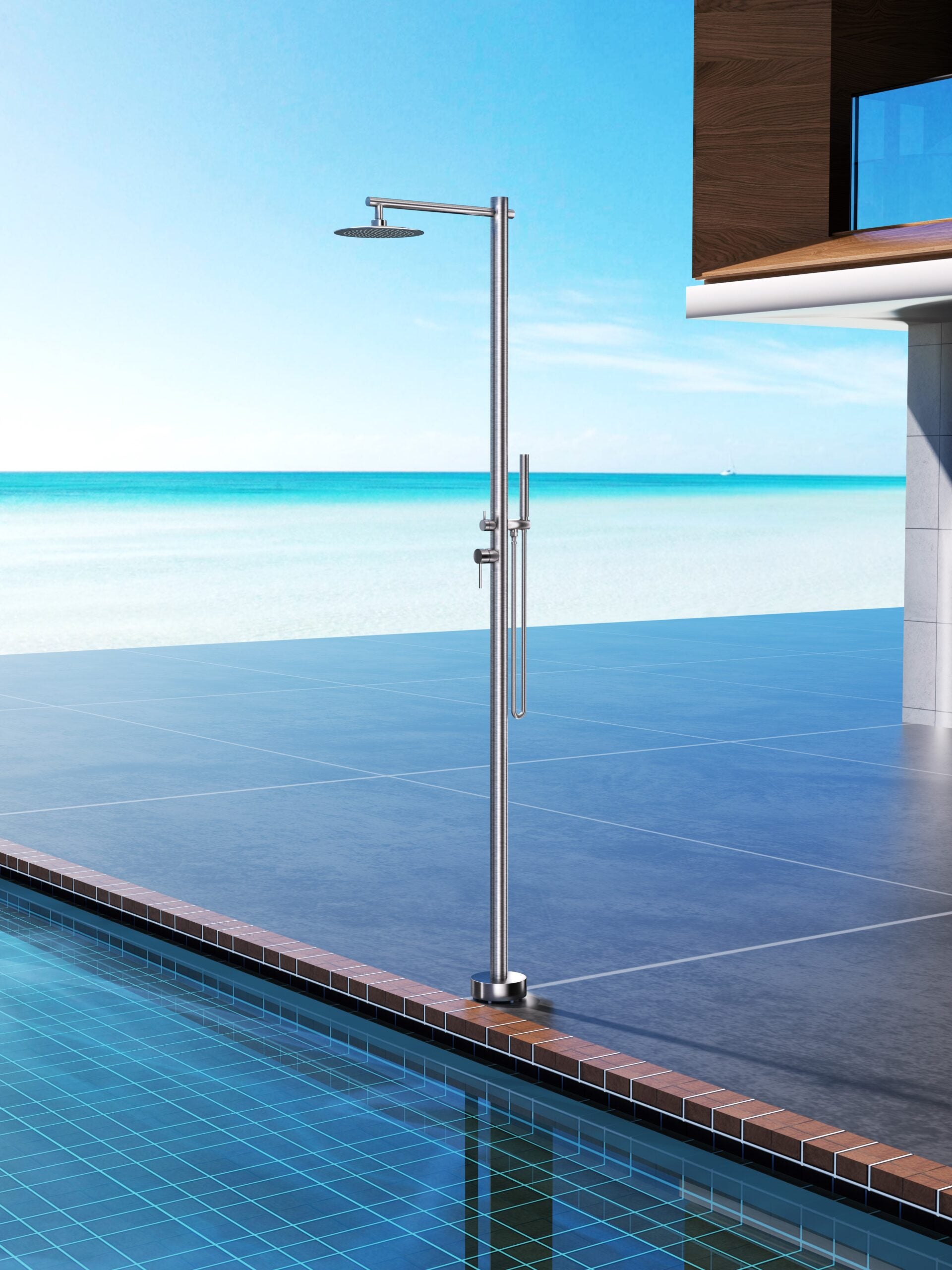 Oklahoma Stainless Steel Pool Shower Tap in 316 Stainless Steel GPK012/AC, view 2