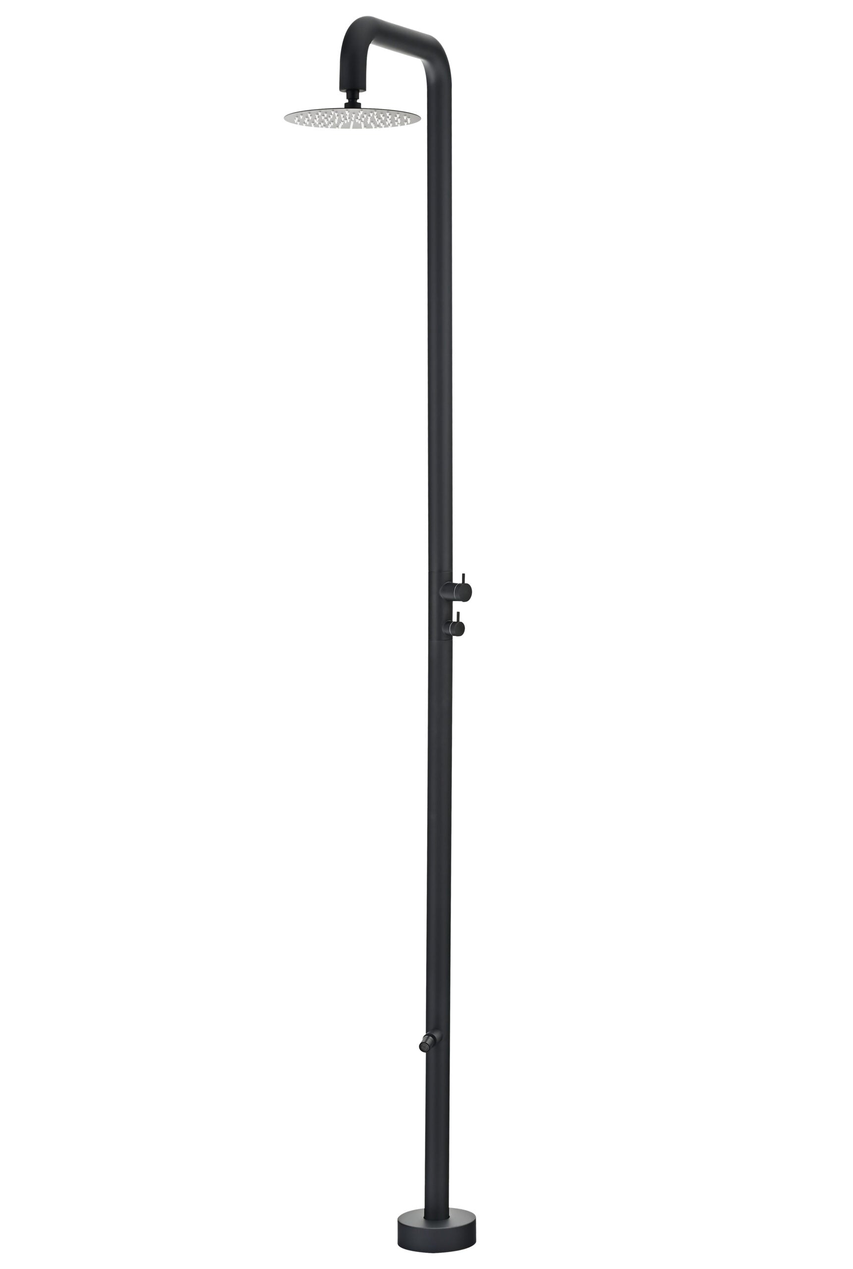 Michigan Matte Black Steel Pool Shower Tap in 316 Stainless Steel, main product view