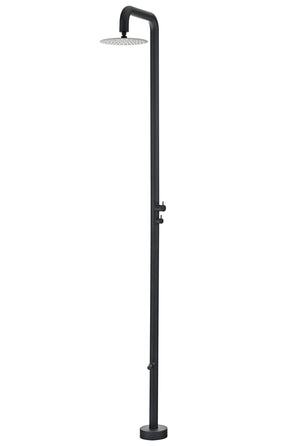 Michigan Matte Black Steel Pool Shower Tap in 316 Stainless Steel, main product view