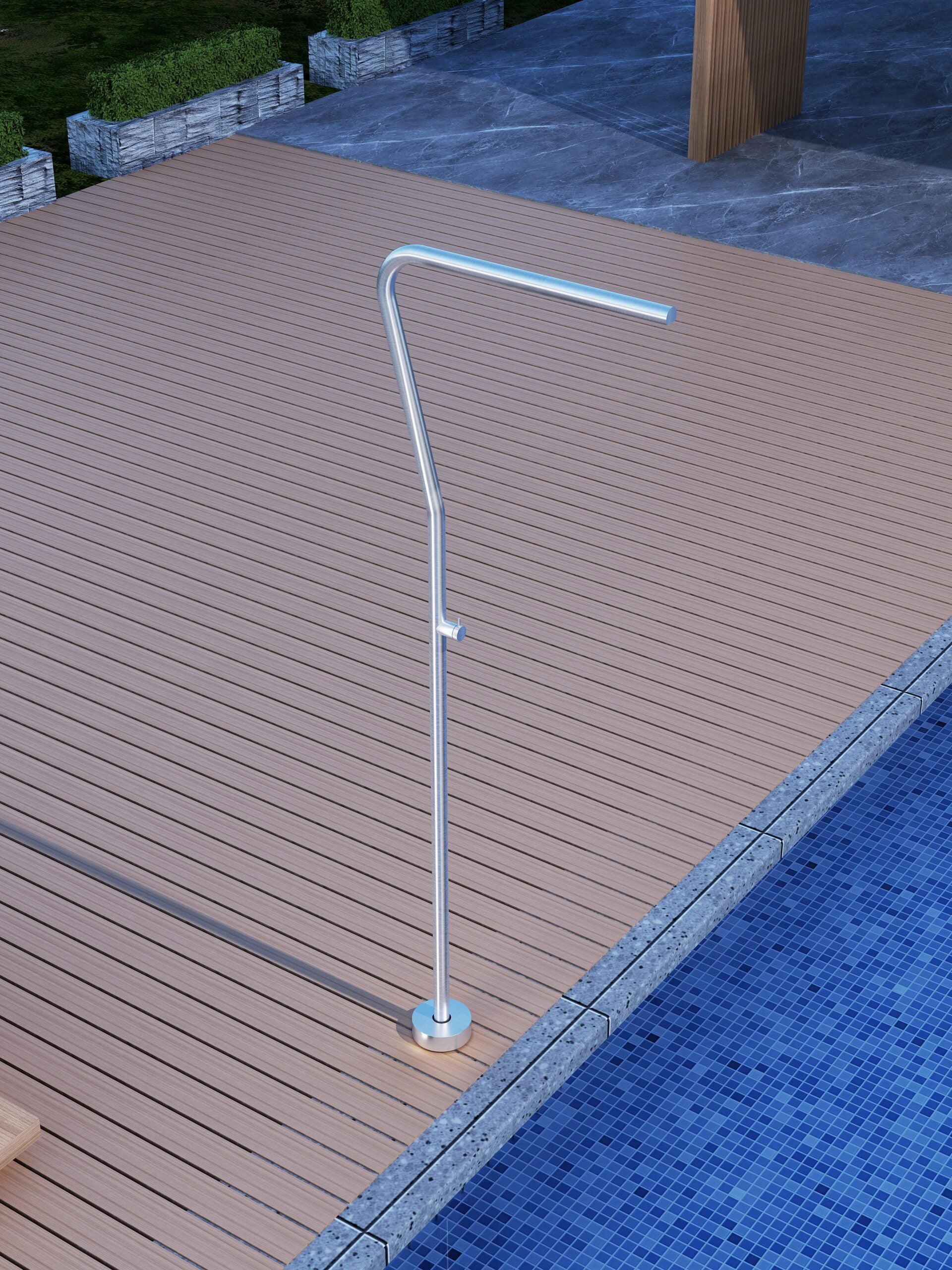 Nevada Stainless Steel Pool Shower Tap in 316 Stainless Steel, view 2
