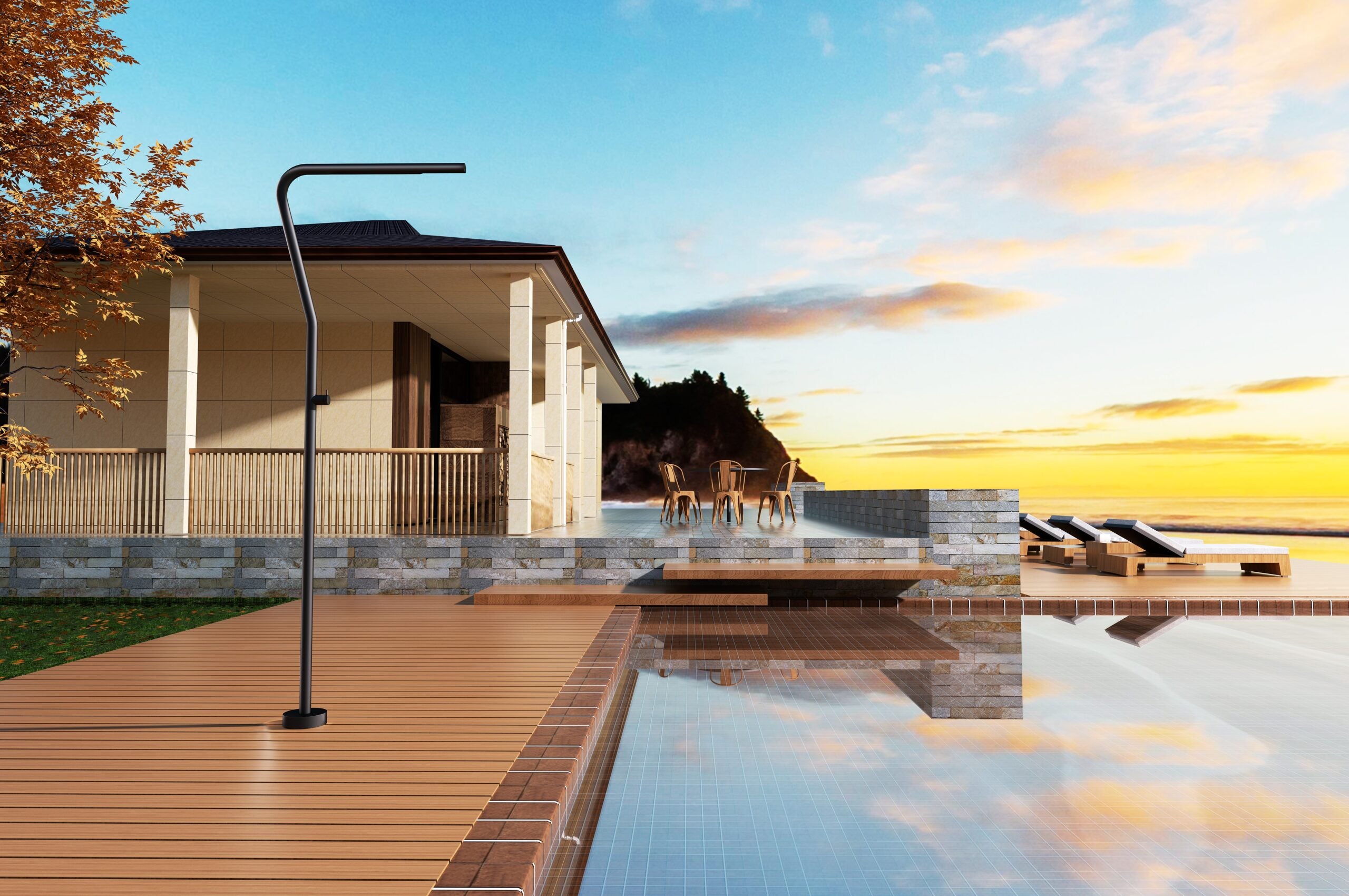 Nevada Matte Black Steel Pool Shower Tap in 316 Stainless Steel, view 4
