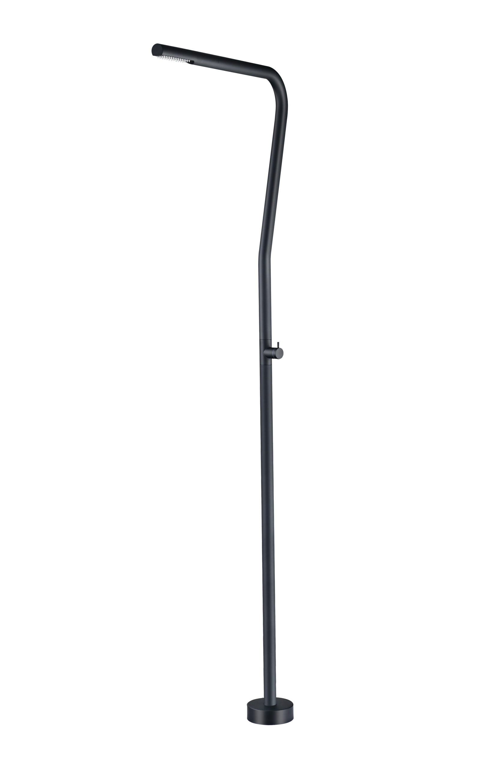 Nevada Matte Black Steel Pool Shower Tap in 316 Stainless Steel, main product view