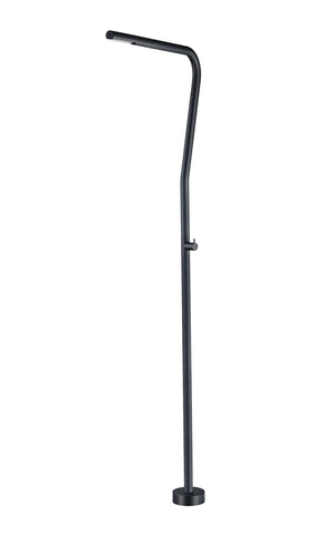 Nevada Matte Black Steel Pool Shower Tap in 316 Stainless Steel, main product view