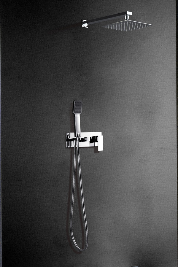 Noruega Chrome Concealed Single Lever Shower Set, main product view
