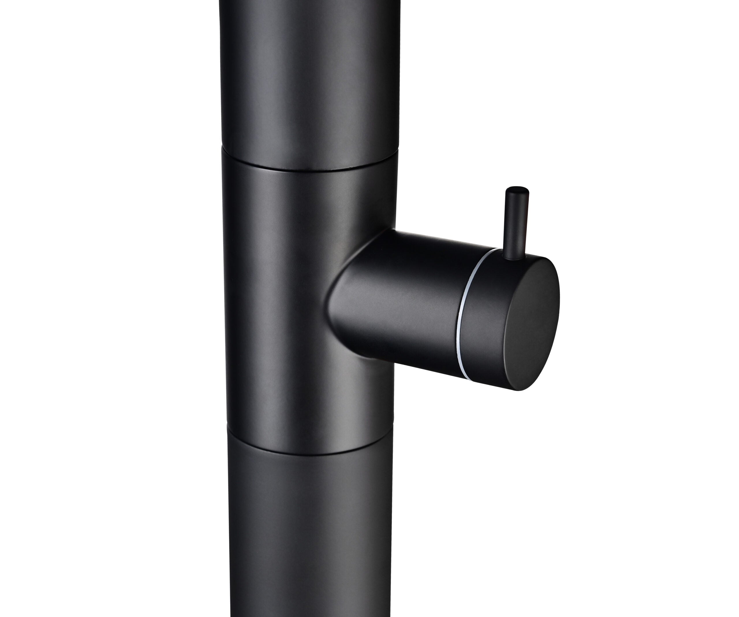 Oregón Matte Black Steel Pool Shower Tap in 316 Stainless Steel, view 4