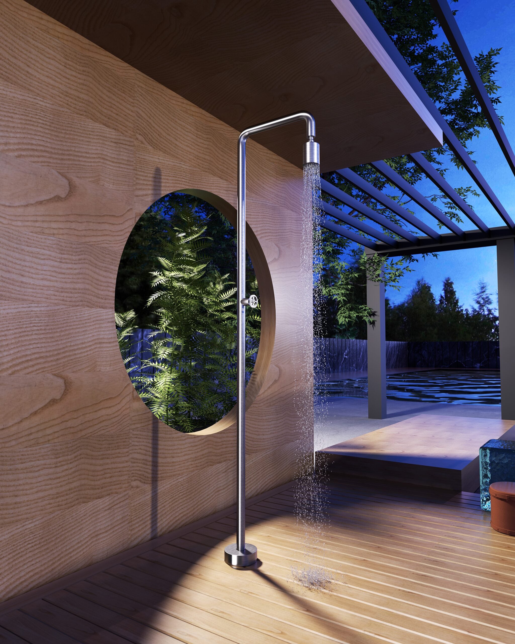 Pool Stainless Steel Pool Shower Tap in 316 Stainless Steel, view 3