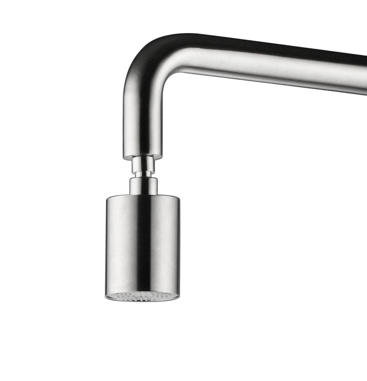 Pool Pool Shower Tap in 316 Stainless Steel, rain head detail