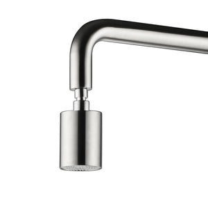 Pool Pool Shower Tap in 316 Stainless Steel, rain head detail