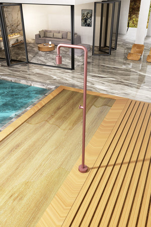 Pool Coral Pink Pool Shower Tap in 316 Stainless Steel, view 3