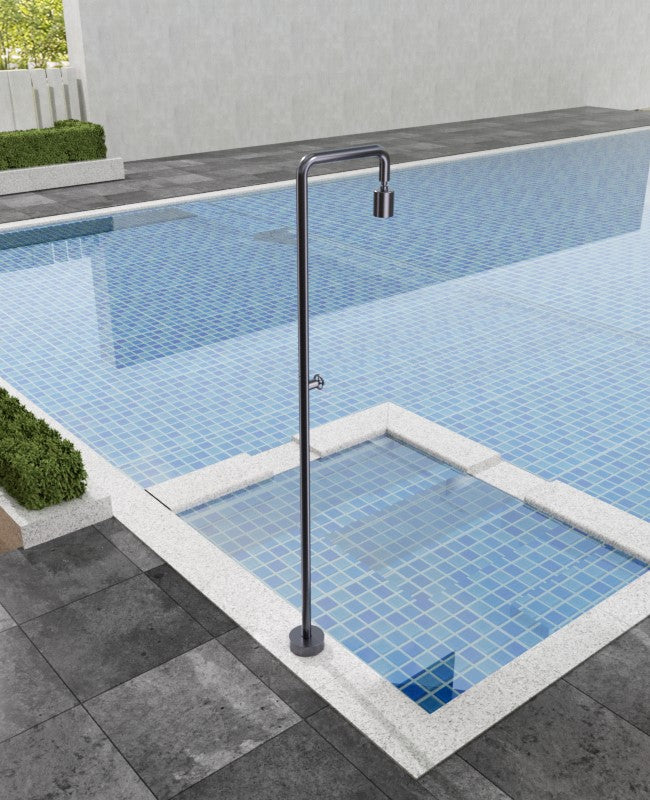 Pool Cloud Grey Pool Shower Tap in 316 Stainless Steel, view 3
