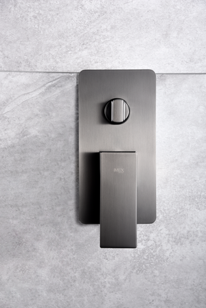 Black Gun Metal Built-in Mixer Shower Set, mixer detail