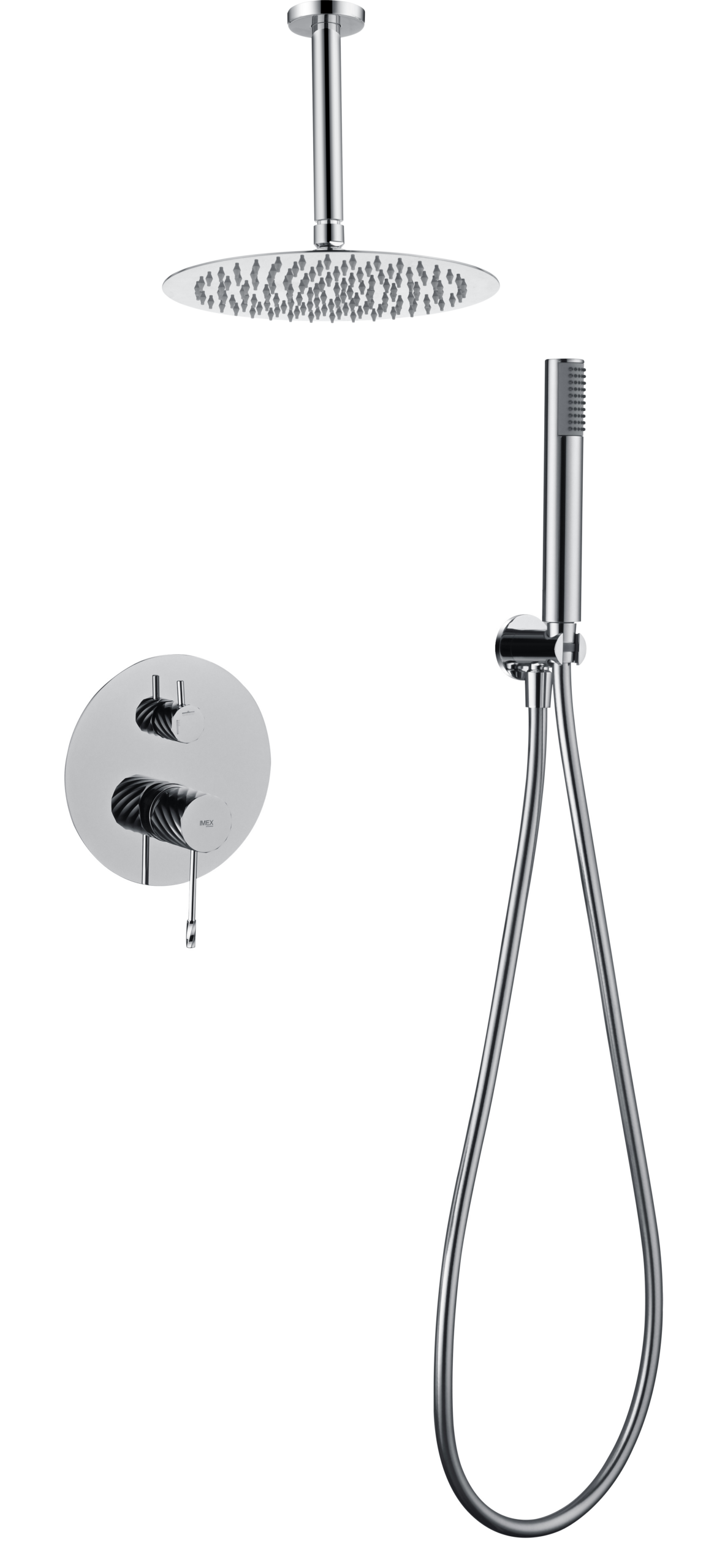 Palau Chrome Concealed Single Lever Shower Set, main product view
