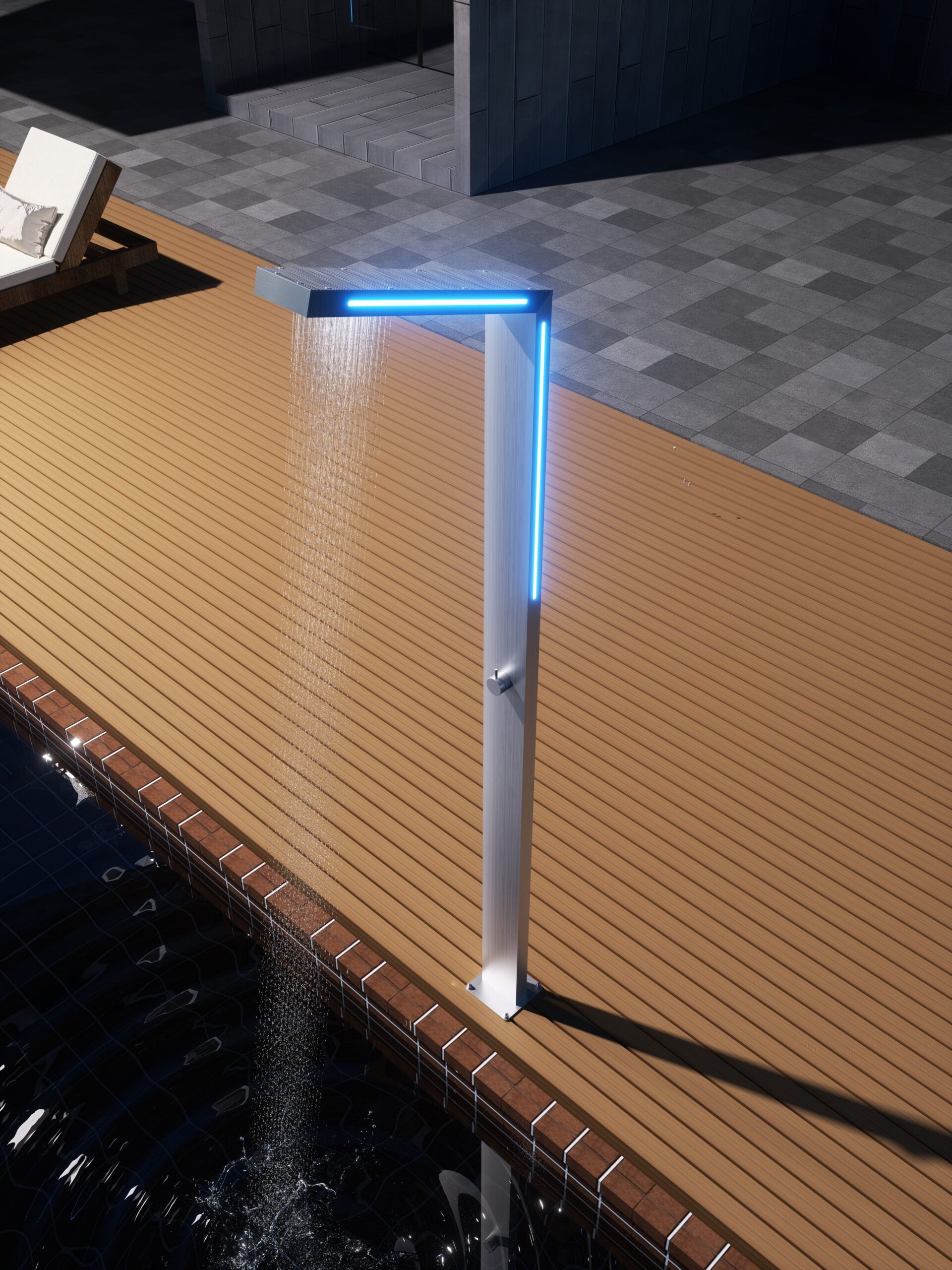 Sense Stainless Steel Pool Shower Tap in 316 Stainless Steel, view 3