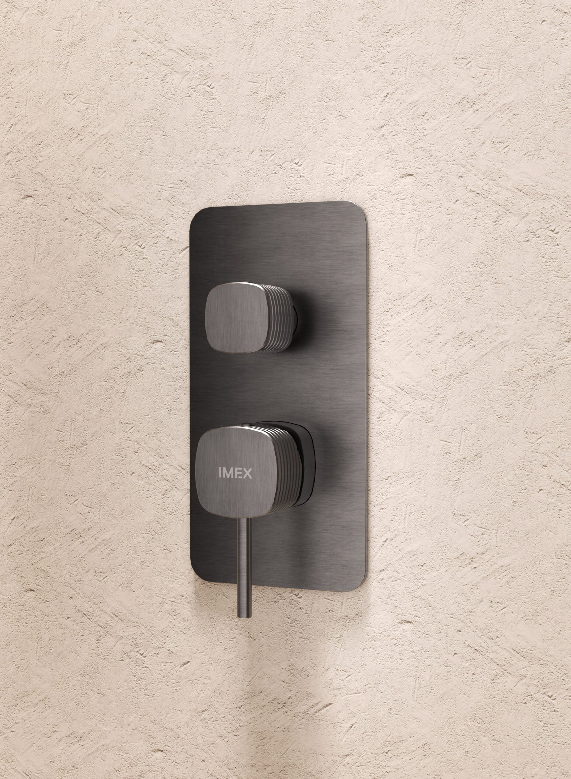 Firenze – Sassari Matte Black Concealed Single Lever Shower Set, view 2