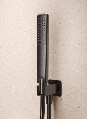 Firenze – Sassari Matte Black Concealed Single Lever Shower Set, view 5