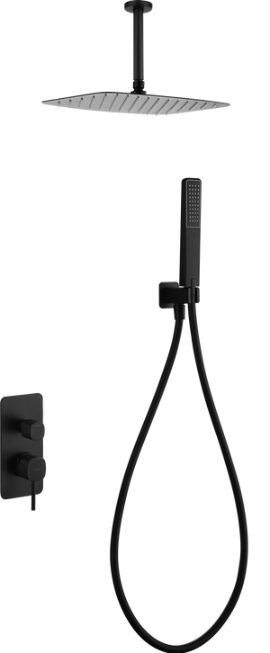 Firenze – Sassari Matte Black Concealed Single Lever Shower Set, main product view
