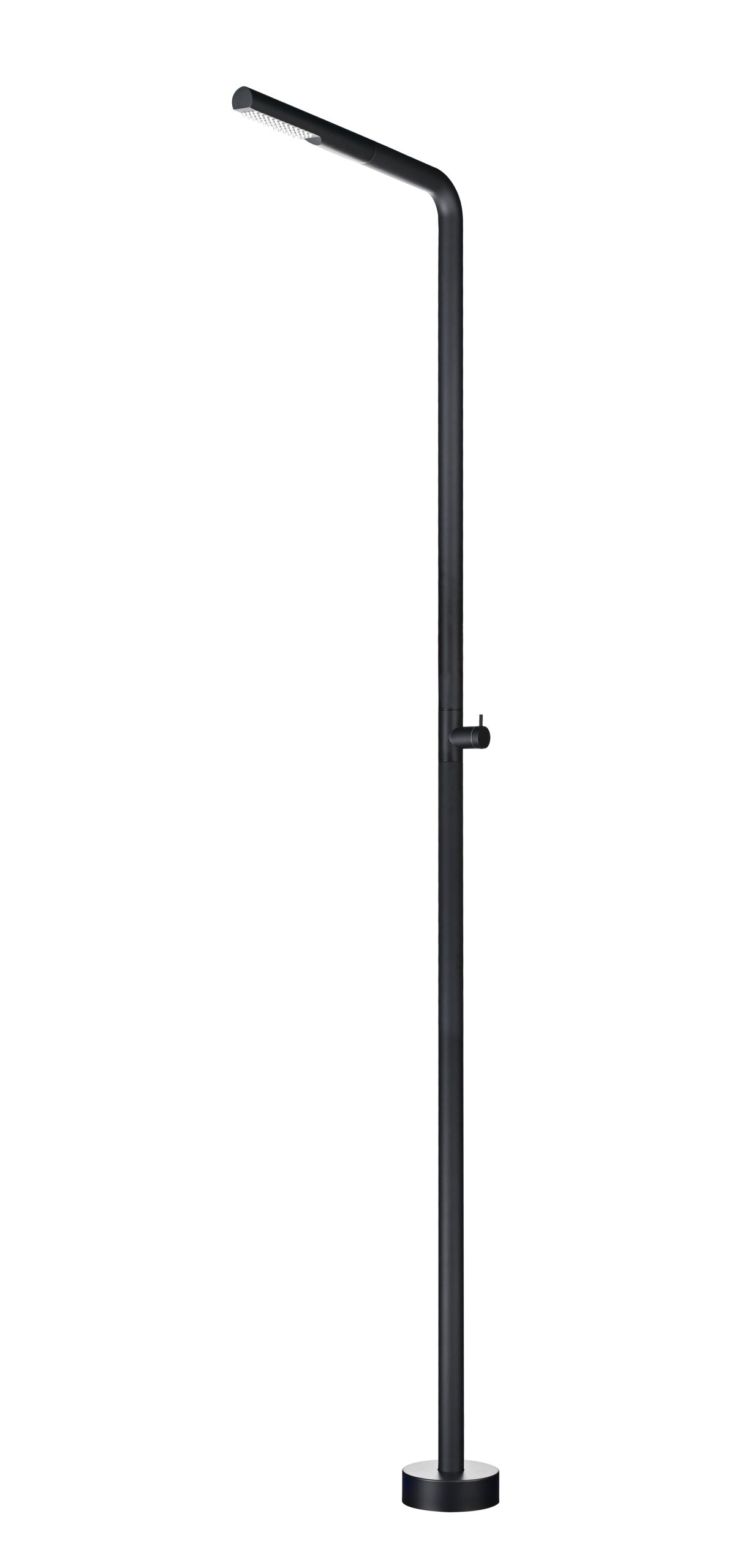Colorado Matte Black Steel Pool Shower Tap in 316 Stainless Steel, main product view