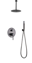 Conjunto Ducha Monomando Empotrado Tívoli Negro Gun Metal