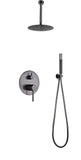 Conjunto Ducha Monomando Empotrado Tívoli Negro Gun Metal